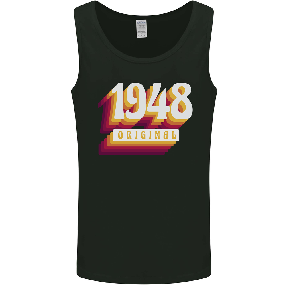 Retro 77th Birthday Original 1948 Mens Vest Tank Top
