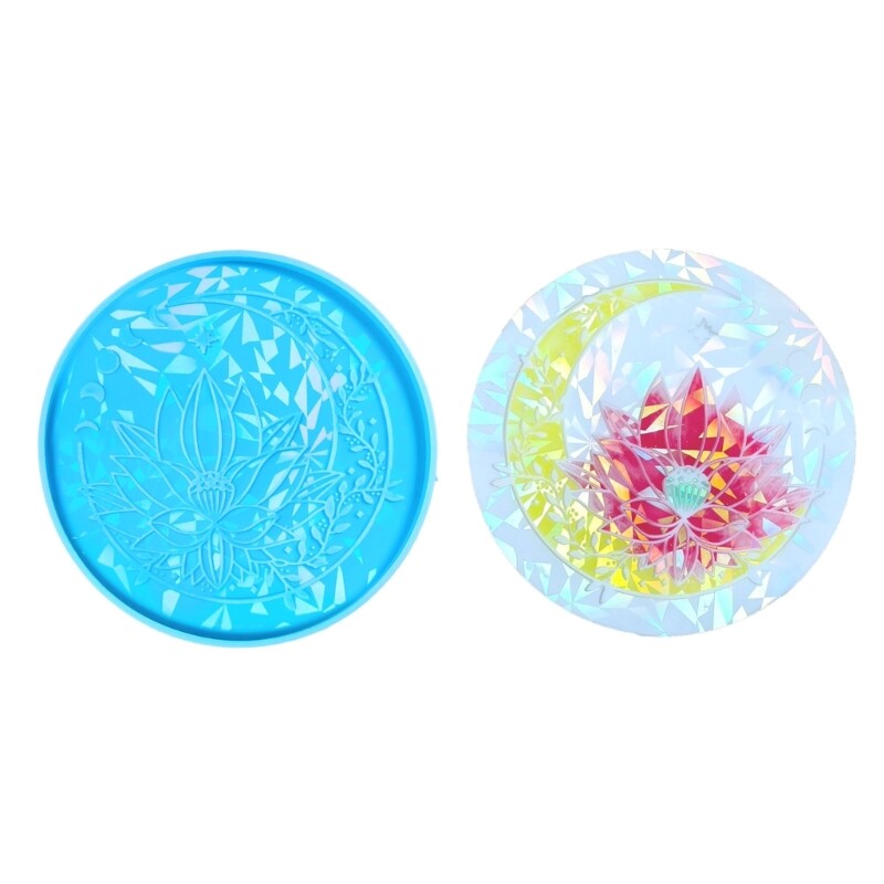 Holographic DIY Molds Cup Pad Molds Lotusflower Shape Epoxy Resin Molds
