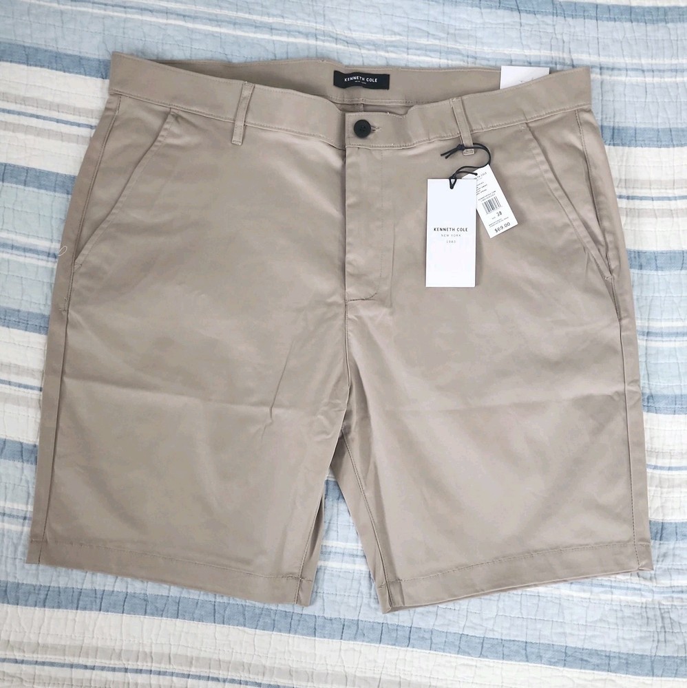 Kenneth Cole Men's Bottoms Chino Shorts Size 38 Techni-Cole Product NWT MSRP $69