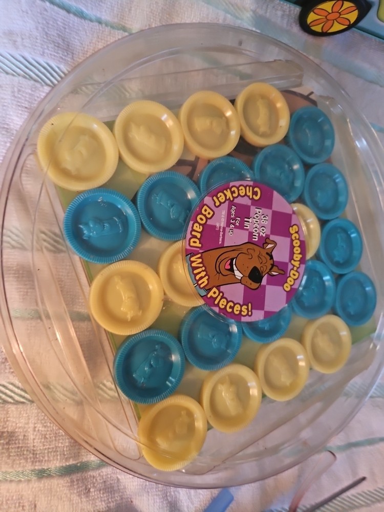 Scooby Doo Checkerboard Game Foldable Popcorn Tin Collectible