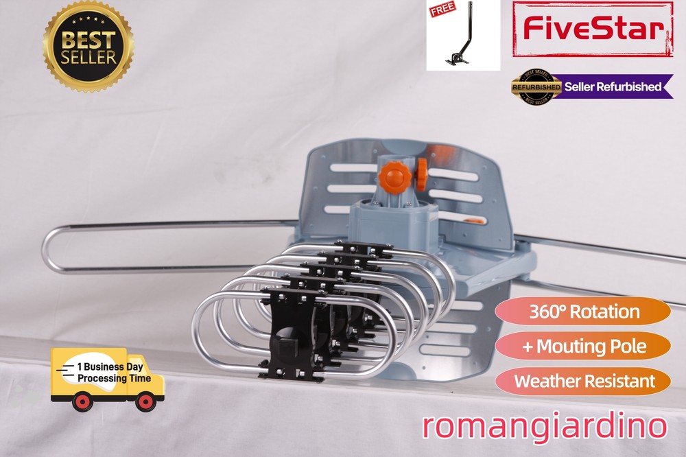 200 Mile Motorized Amplified HDTV Antenna 4K Digital Holiday Sale