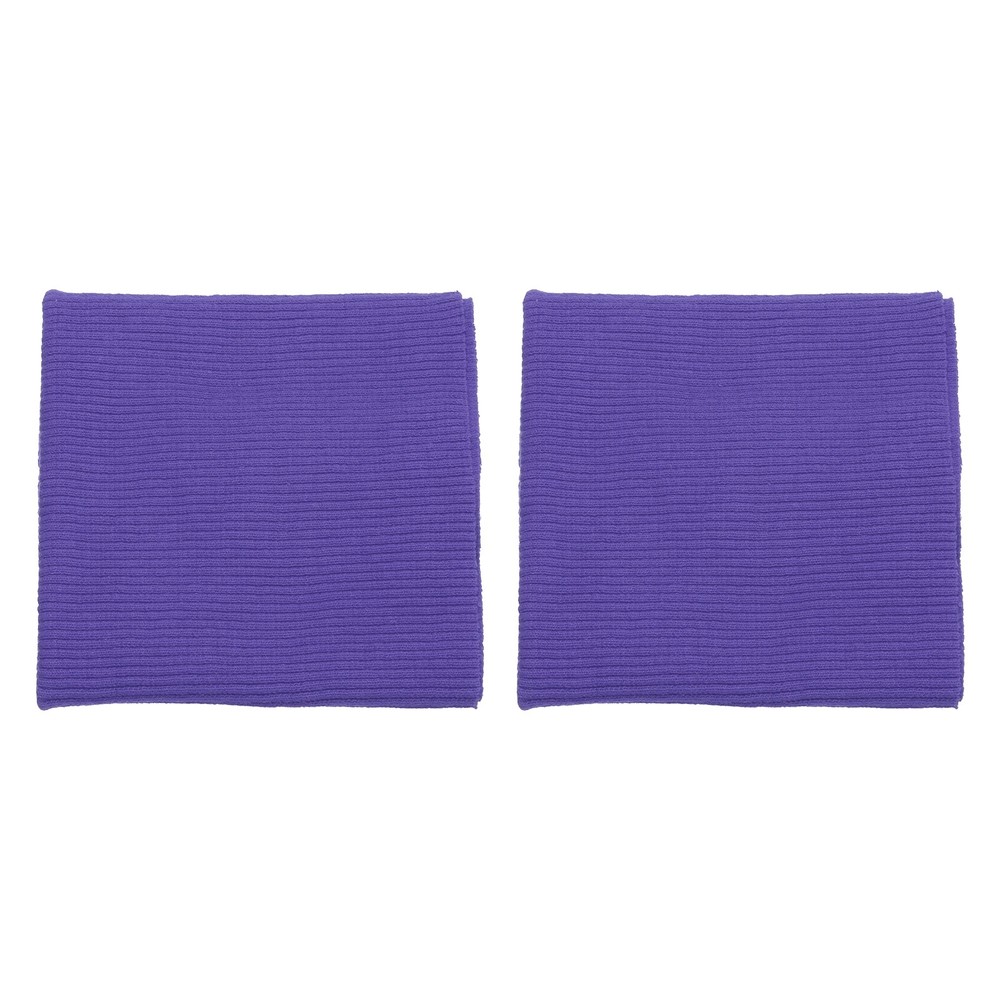 2pcs 7.5x9cm Elastic Cuffs Ribbed Trim Fabric Knit Stretch Band Deep Purple