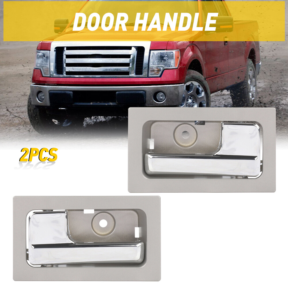 2X Left & Right Interior Door Handle Front & Rear For 2009-2014 Ford Lobo Silver