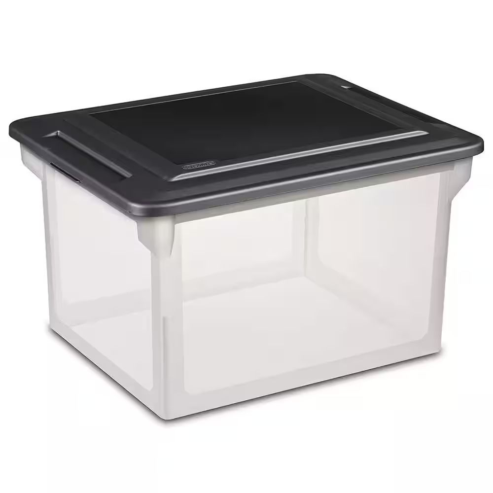 Versatile Clear Organizing Storage File Box with Lid (12-Pack)