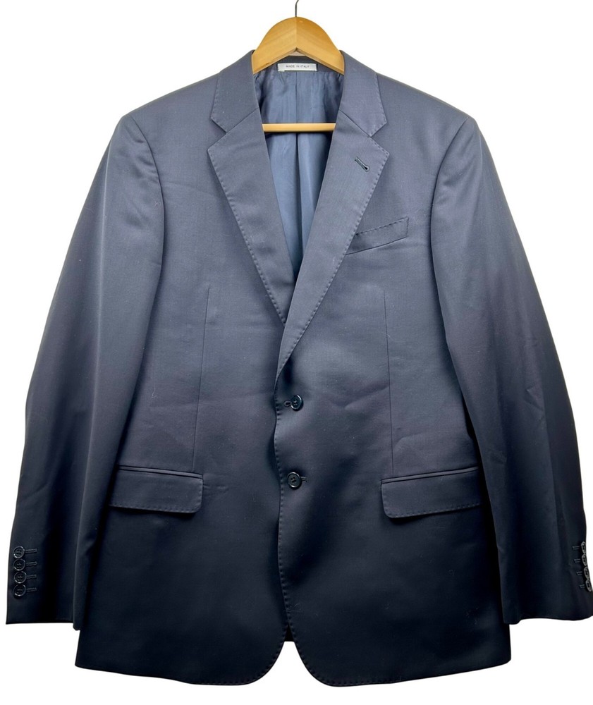 Armani Collezioni Mens 42R Blue Stretch Wool Blazer Italy G-Line