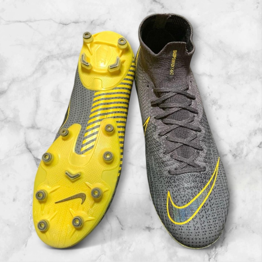 Nike Mercurial Superfly 6 Elite AG-Pro Soccer Cleats US 8 Dark Gray Yellow