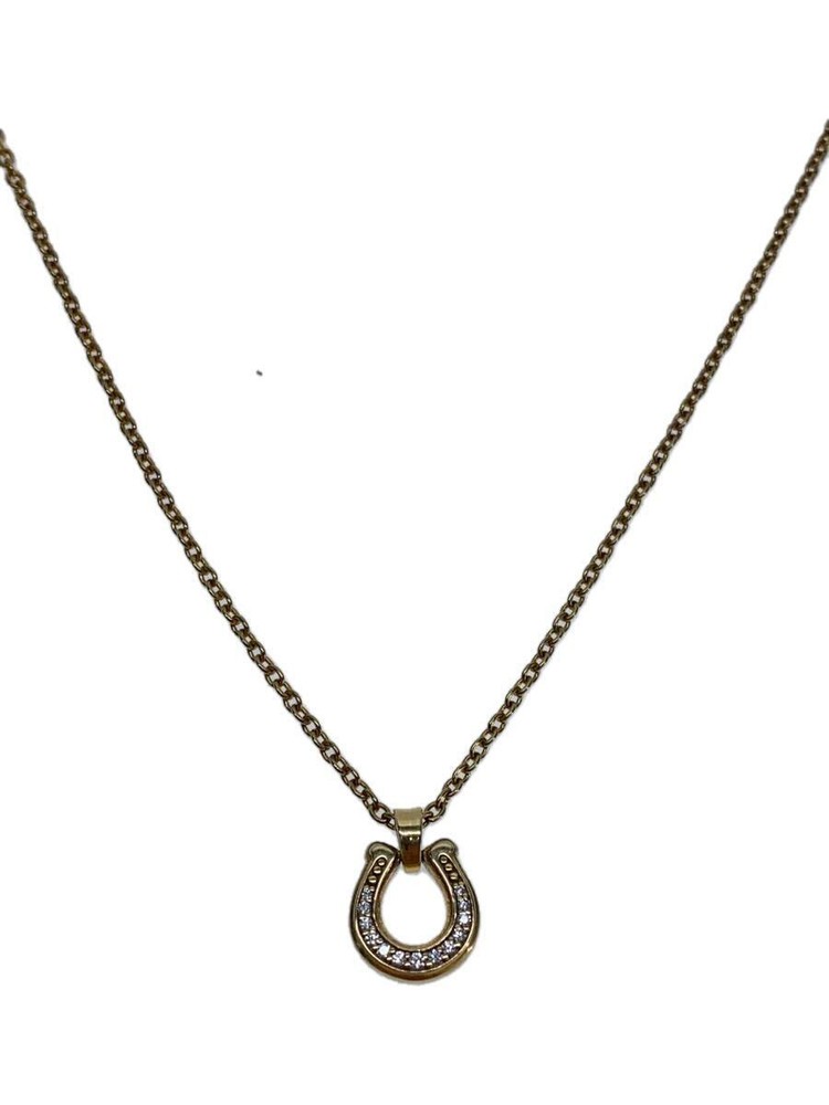 Avalanche Gold Jewelry Necklace/Silver/Gold/Top Included/Ladies/Horseshoe/Rhines