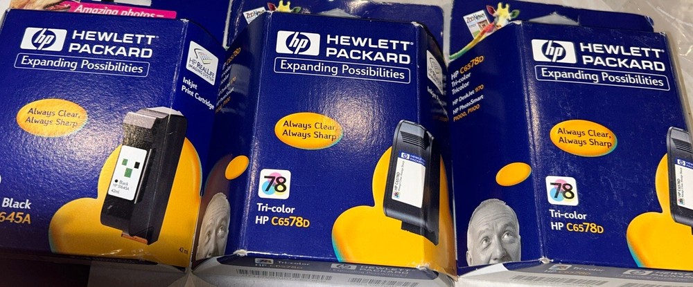 Genuine HP 40 Ink Cartridges Set BCM 51645A 2 6478D Bundle. Total Of 3