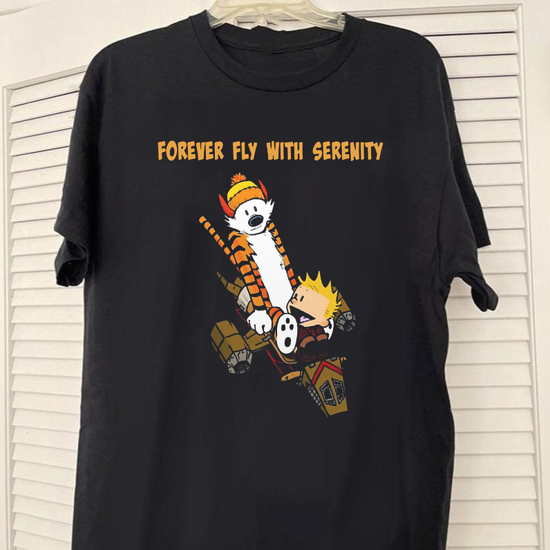 Calvin And Hobbes Merry Christmas Cotton Shirt Gift Christmas TT1340