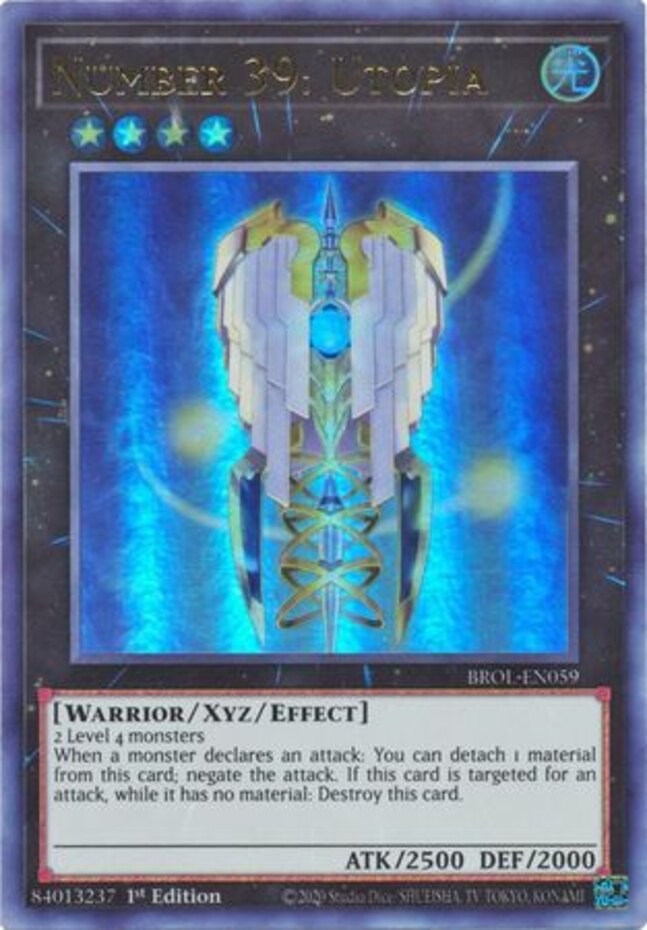 Number 39 Utopia BROL-EN059 Ultra Rare 1st Ed Near Mint Yugioh Card