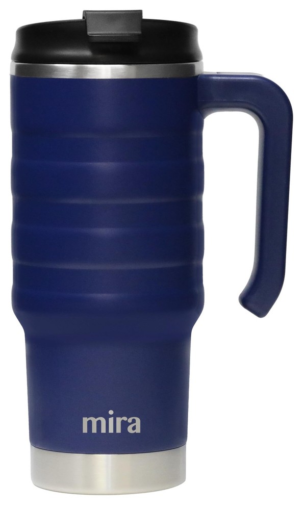 24oz Stainless Steel Insulated Travel Mug with Spill-Proof Flip Lid