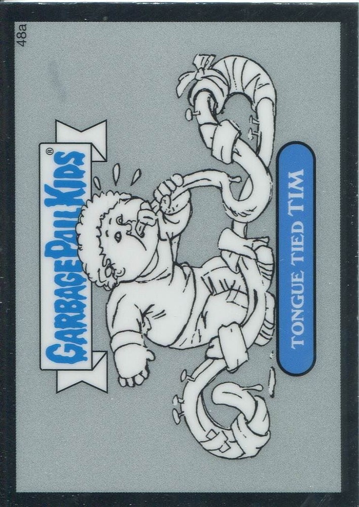 Garbage Pail Kids Chrome Series 2 Pencil Art Concept 48a TONGUE TIED TIM