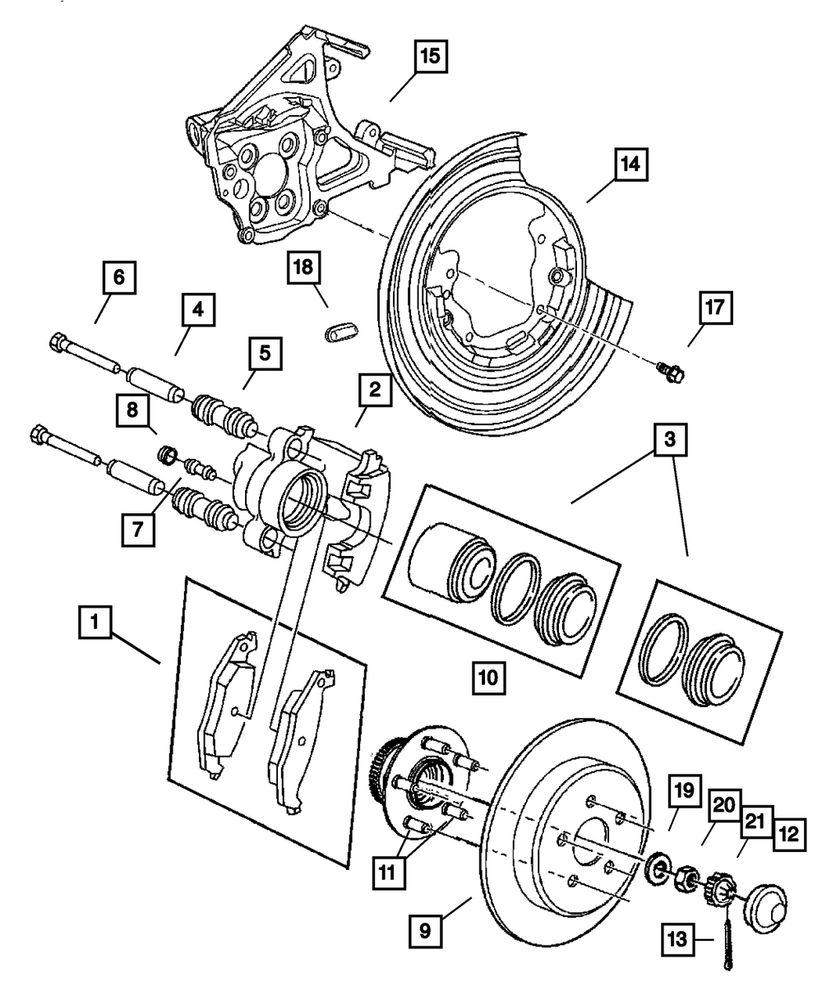 Genuine Mopar Rear Wheel Hub Cap 4616560