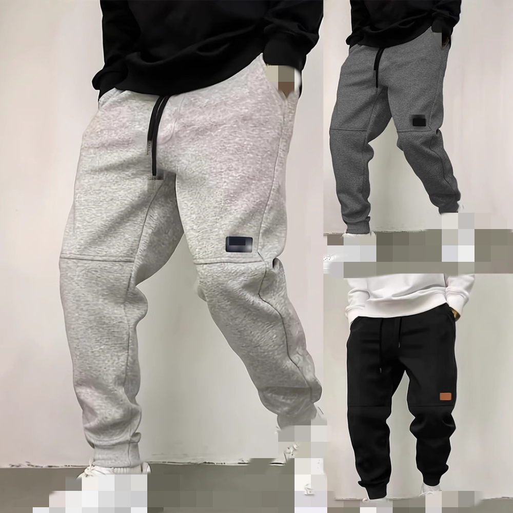 Men's Solid Color Sweatpant Street Casual Tracksuit Pants Sport Jogging Trousers