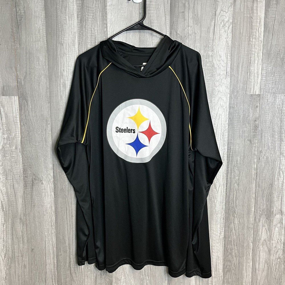 STARTER Mens Pittsburgh Steelers Hoodie Activewear Sweatshirt, Black, X Large XL