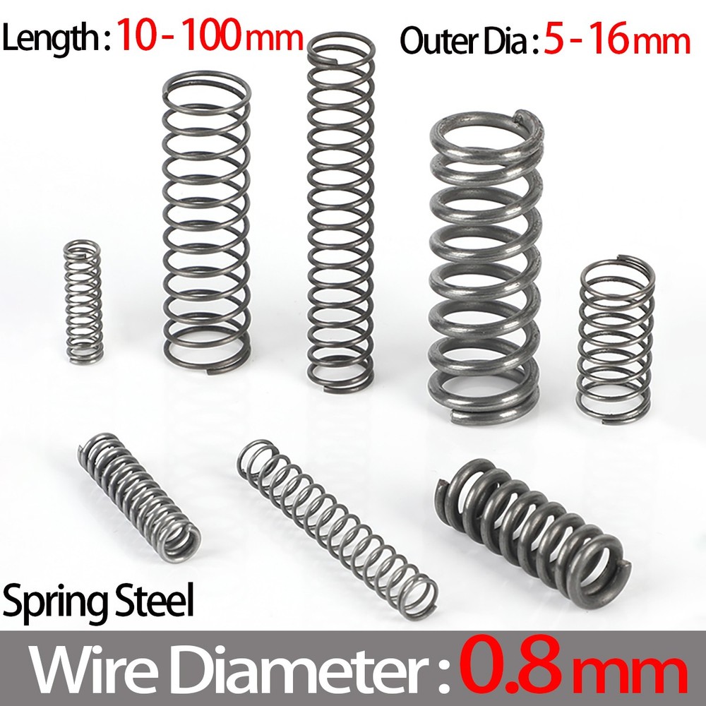 Spring Steel 0.8mm Wire Diameter Compression Springs Small Pressure Coil Spring