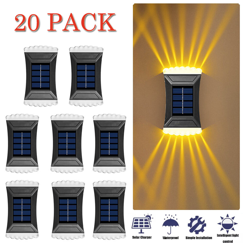 Solar LED Deck Lights for Garden Patio Pathway Stairs Step Fence Outdoor Lighting