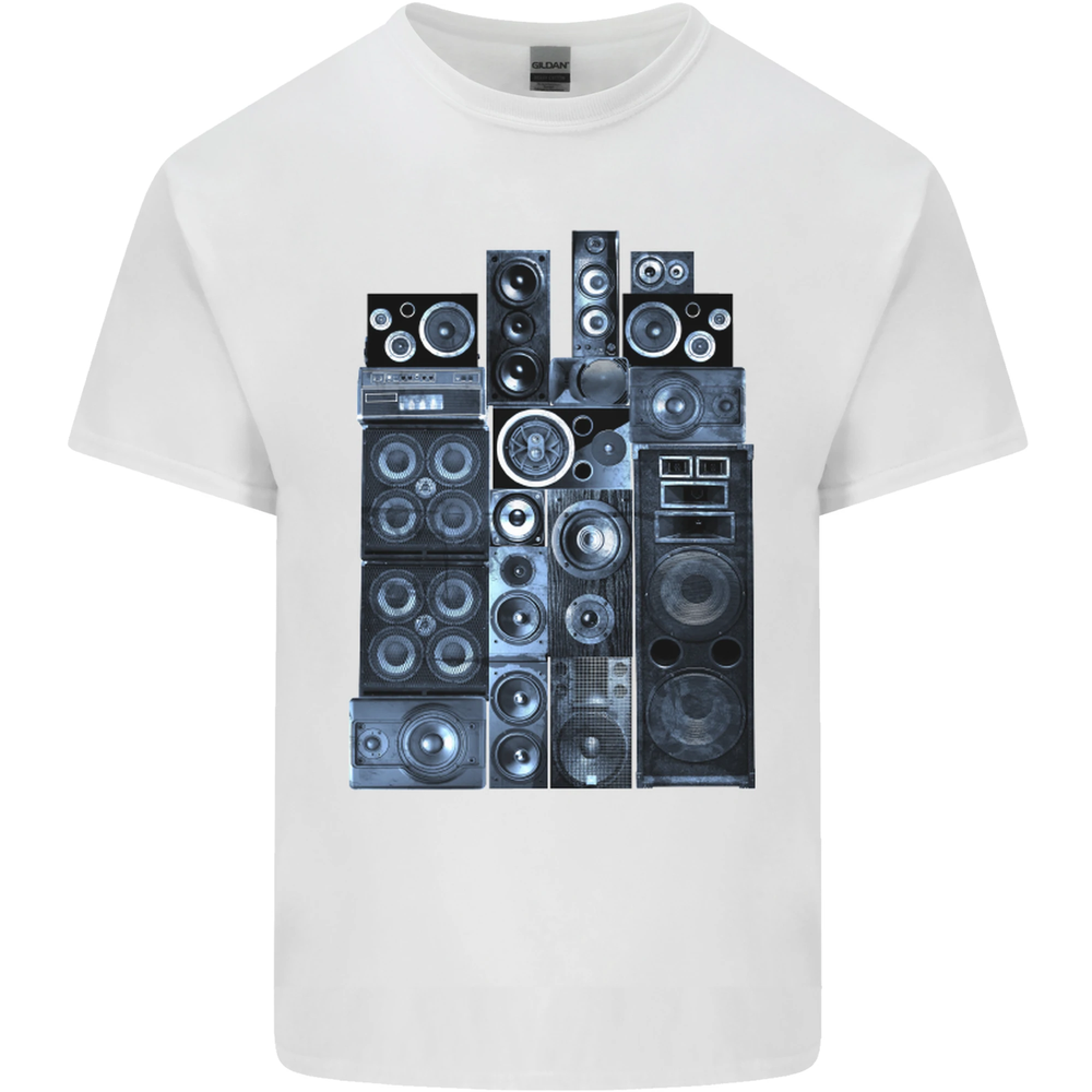 Speaker Stack Music HI-FI Mens Cotton T-Shirt Tee Top