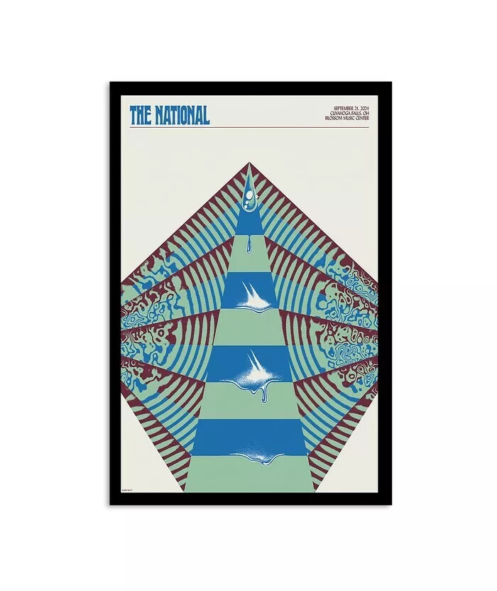 The National 2024 Concert Poster Blossom Music Center Sept 21, OH