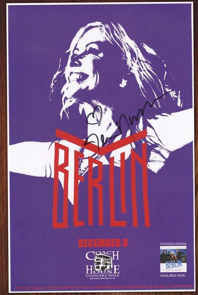 Berlin autographed concert poster Terri Nunn  'Take My Breath Away'