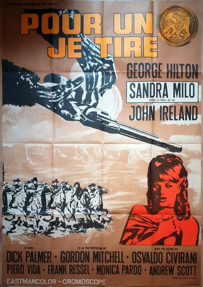 Western Movie Poster For 1 DOLLAR I SHOOT - 120 X 160 CM
