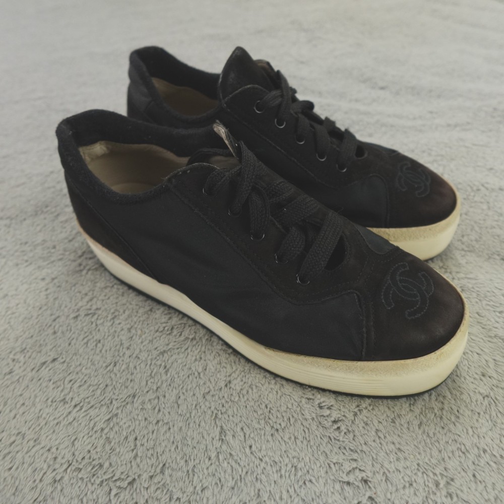 Chanel Sneakers Womens 36 5.5 US Black Platform