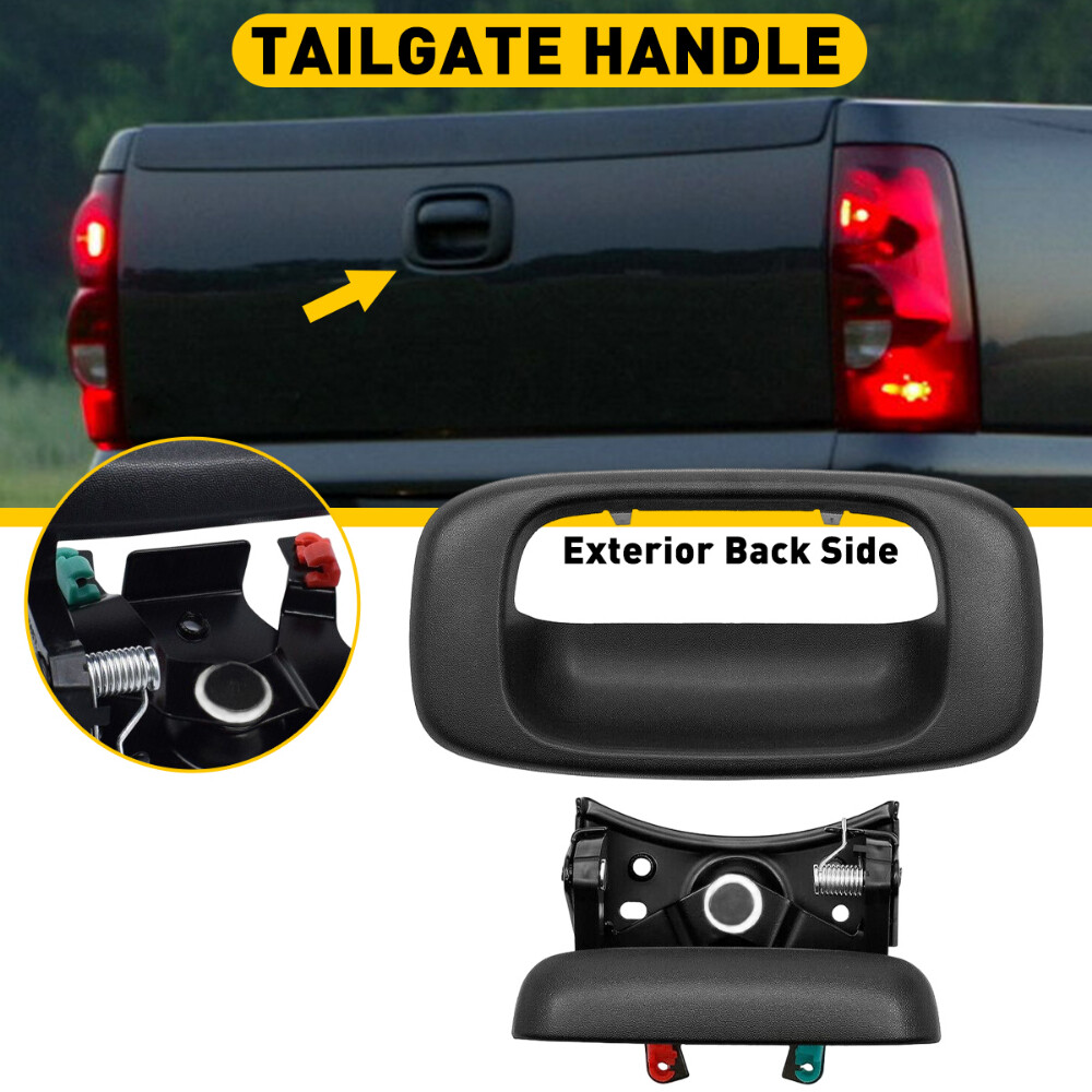 Tailgate Handle Textured Bezel & Clips For Chevy Silverado GMC Sierra 1500 3500