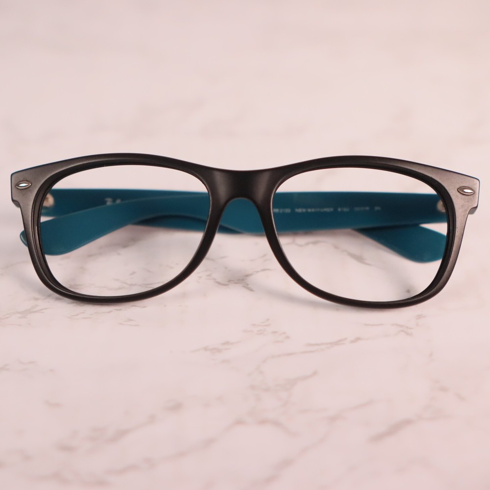 Ray-Ban RB2132 New Wayfarer 6182 Black & Blue Sunglasses FRAMES ONLY 55-18