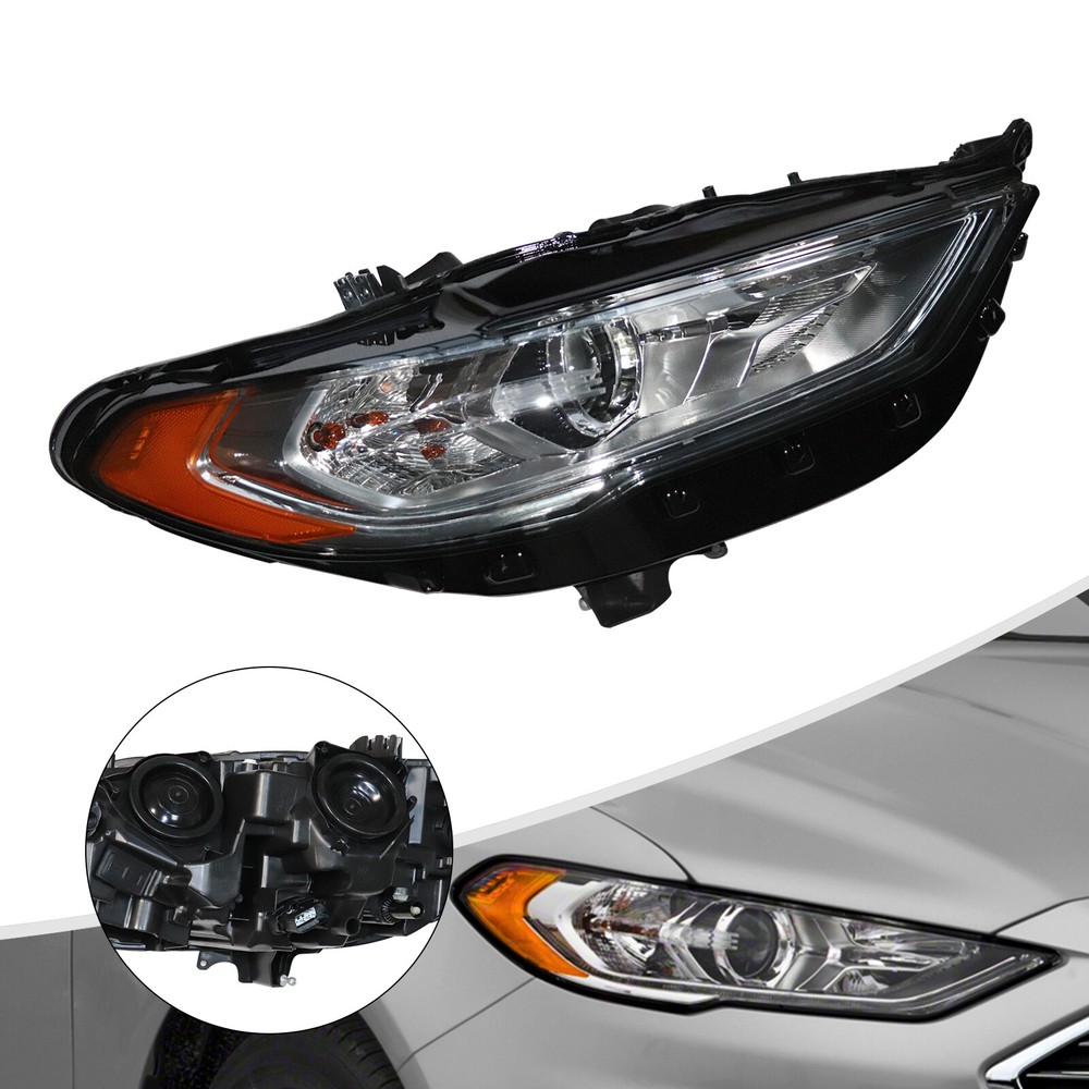2017-2020 Ford Fusion Right Halogen Headlight Lamp RH No LED