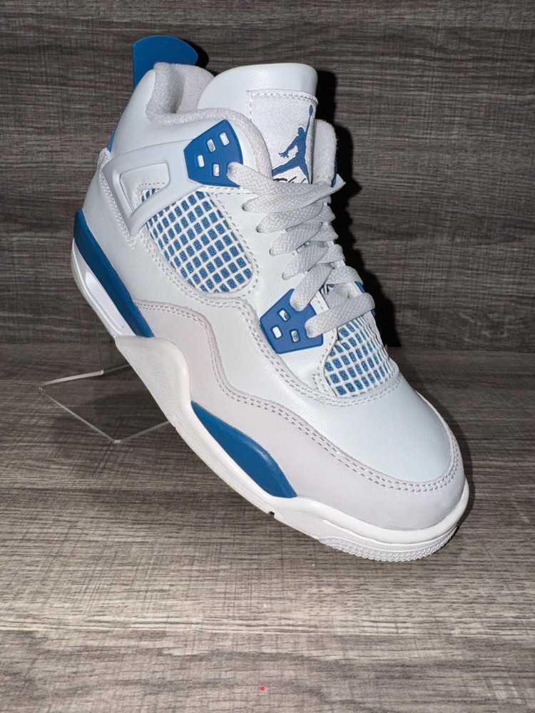 Nike Air Jordan 4 Retro Military Blue Shoes HF4281-141 Sz 4.5Y / WMNS 6
