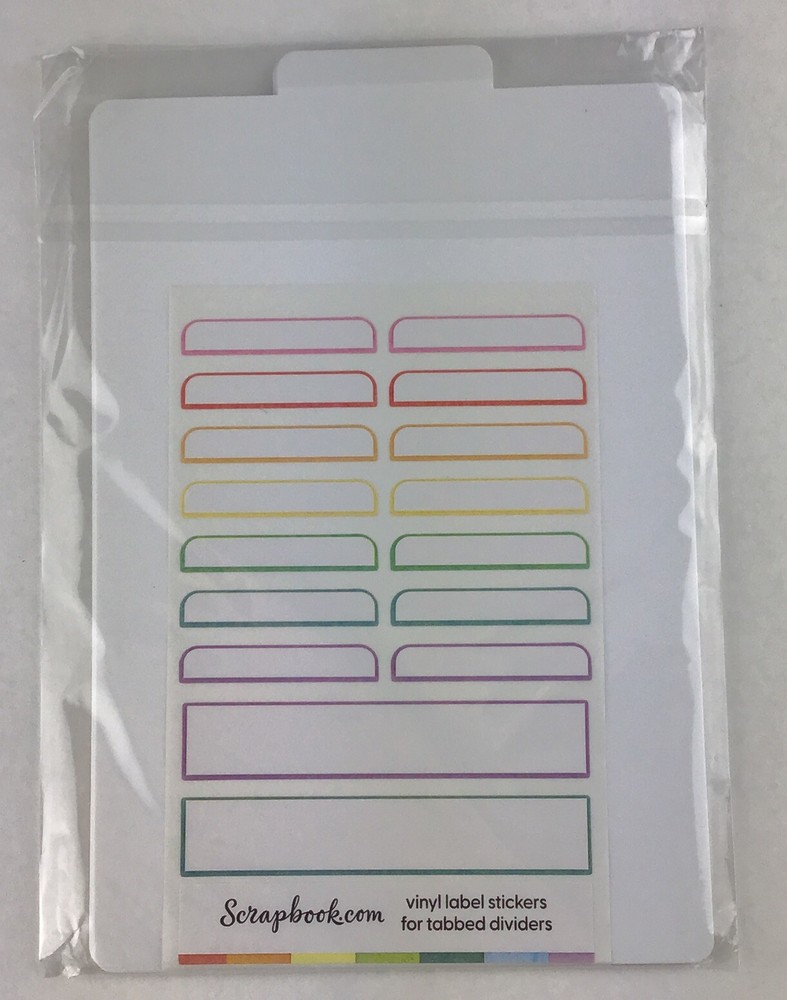 Scrapbook Paper Dividers Vinyl Label Stickers For Tabbed Dividers NEW