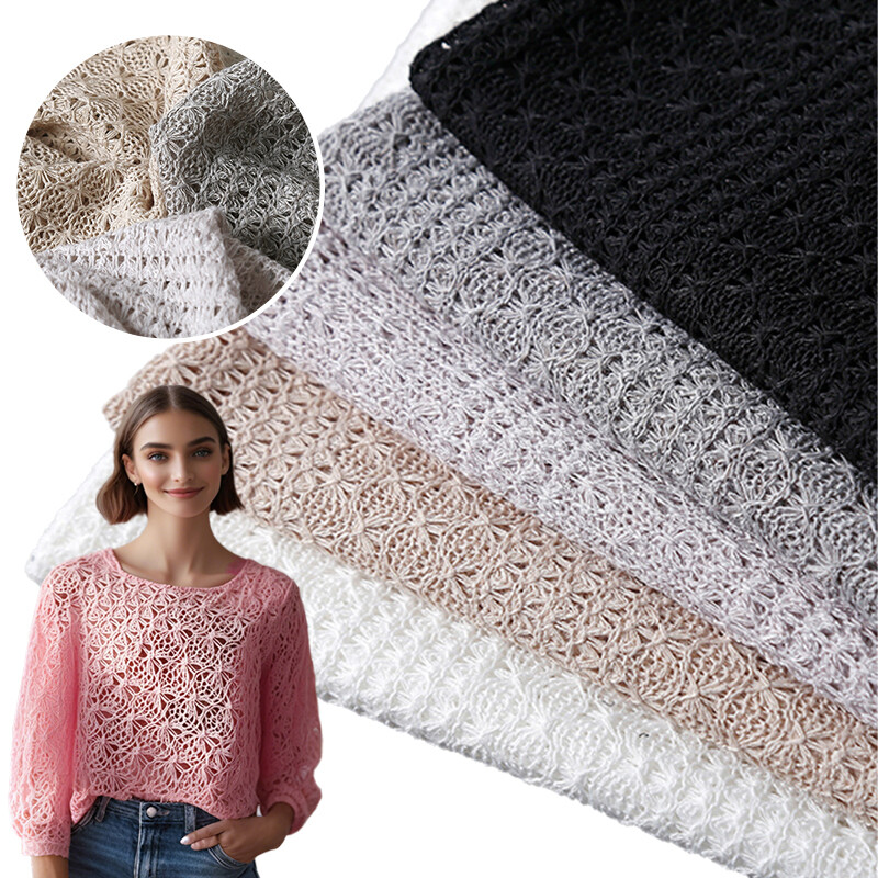 Butterfly Mesh Knitted Fabric Hollow out Net Cloth for Dress Scarves MaterialDIY