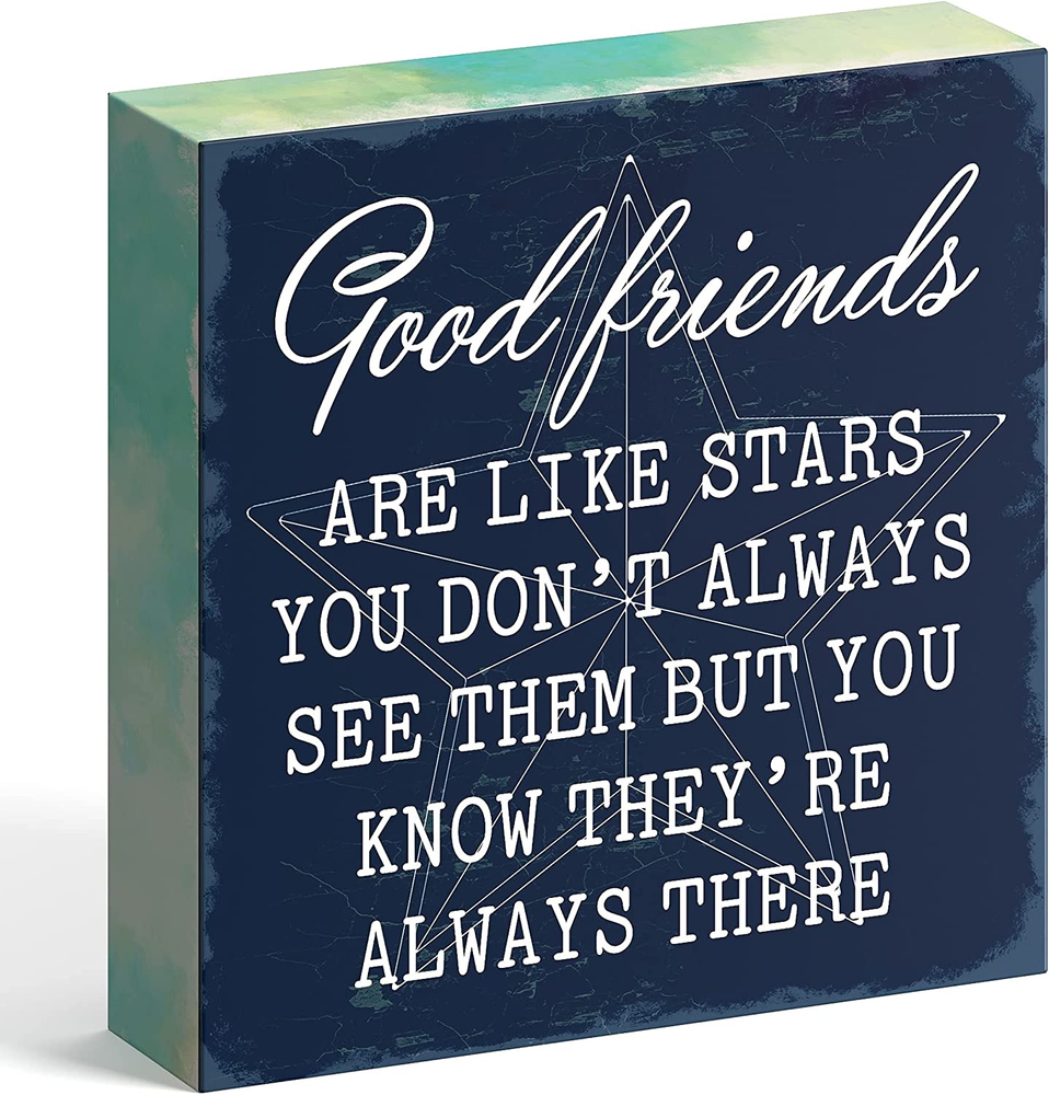 Wooden Box Sign Motivational Desk Decor, Primitive Decor Office Desk Decorations