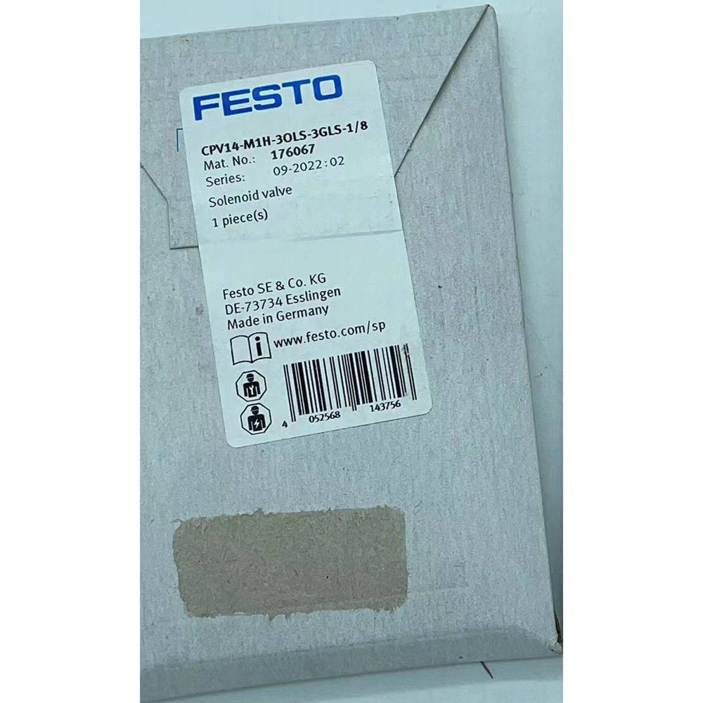 1pc new Festo Cpv14-M1H-3Ols-3Gls-1/8 Solenoid Valve 176067 Free shipping
