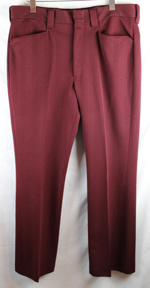 Vintage 90s Mr. Levi's Wool Pants Trousers Mens 37x31 Burgandy Red Retro Classic