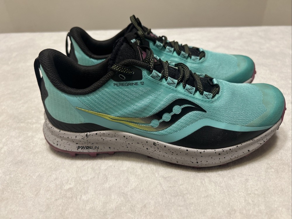 Saucony Women's Shoes Size 8.5 Peregrine 12 Trail Running Shoes Teal PWR RUN