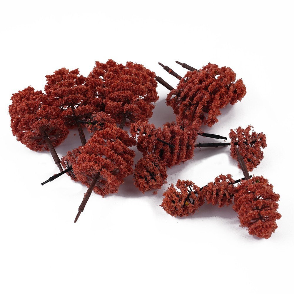 20Pcs Model Trees Train Railroad Park Scenery Plastic Flower Trees HO N Z Scale