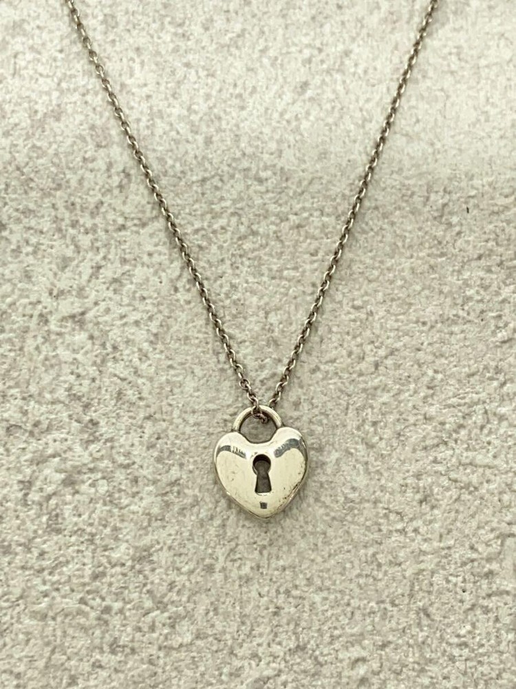 Tiffany Co. Necklace/Sv925/Silver/Top Available/Ladies/Heart Lock 098