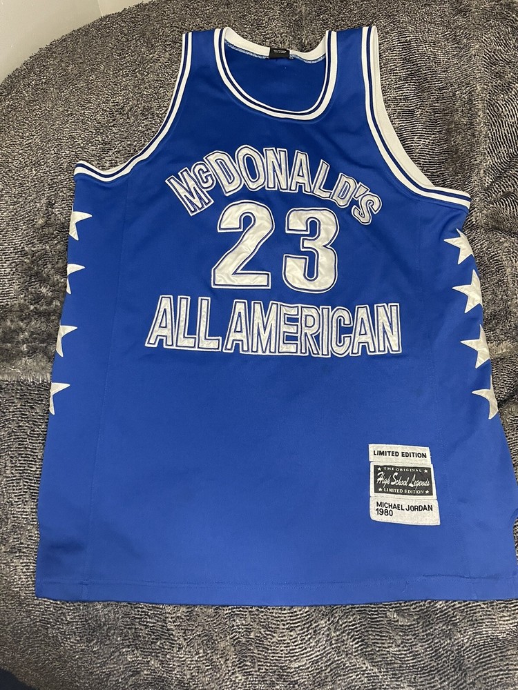 Michael Jordan Jersey Mens 52 Blue McDonalds All American 1980 Limited Edition