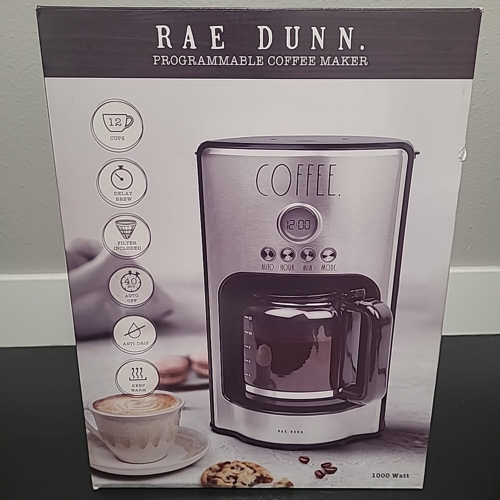 Rae Dunn CM2004T Programmable Drip Coffee Maker New in Box