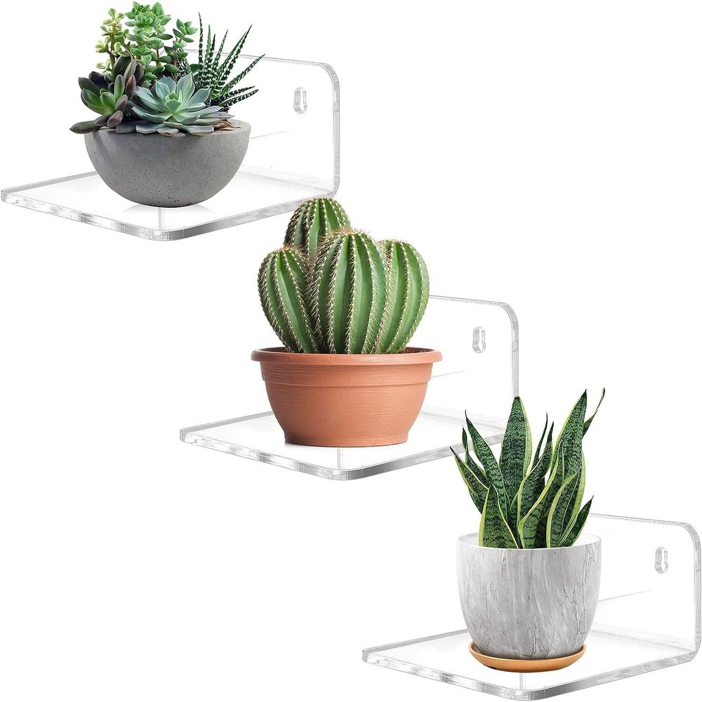 Acrylic Small Shelf,Mini Floating Wall Shelf,Wall Mounted Storage Shelf,for...