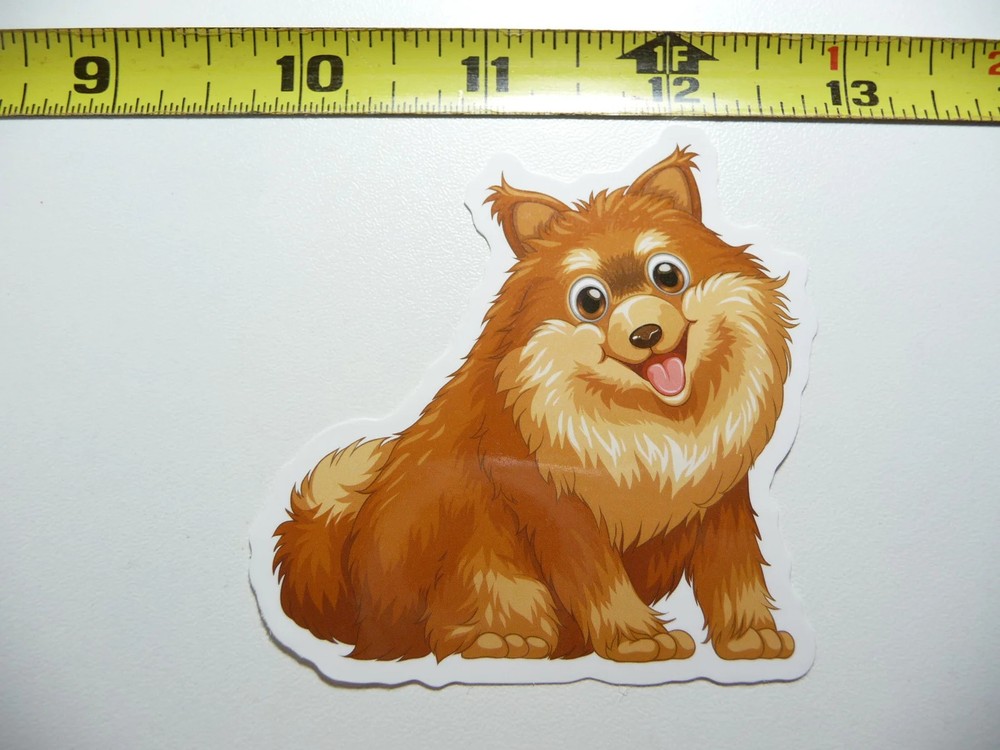 POMERANIAN SMALL STICKER DECAL DOG BREED PET BEST FRIEND LAPTOP FUNNY