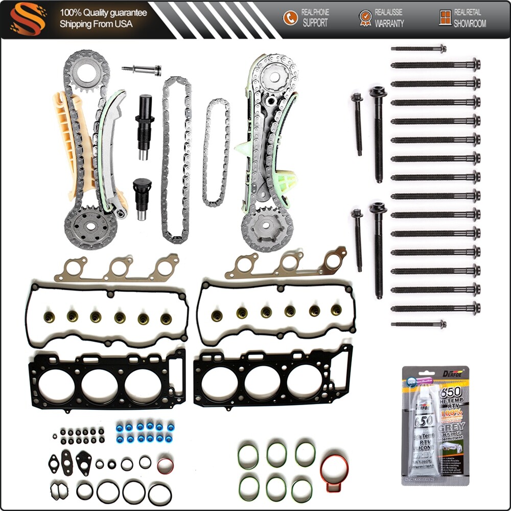 2002-2003 Ford Explorer 4.0L Head Gasket Bolts & Timing Chain Kit with Gears