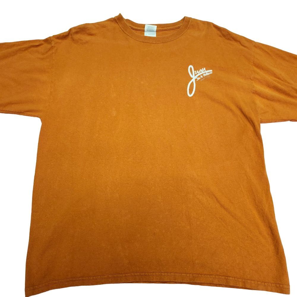 The Don Juan Graphic T-Shirt Orange Cotton Casual Tee XL