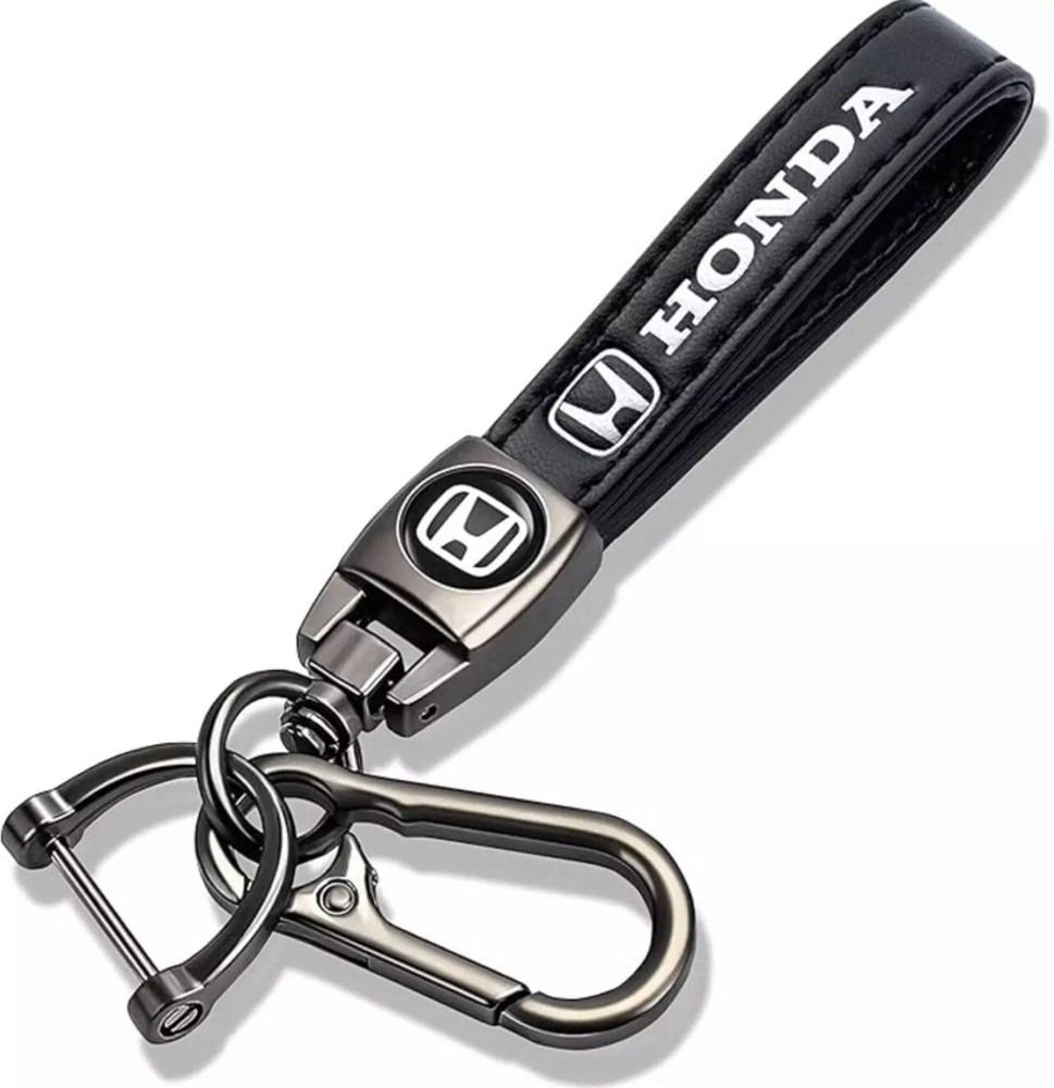 Genuine Leather Keychain Key Ring Lanyard Accessories Business Gifts For Honda