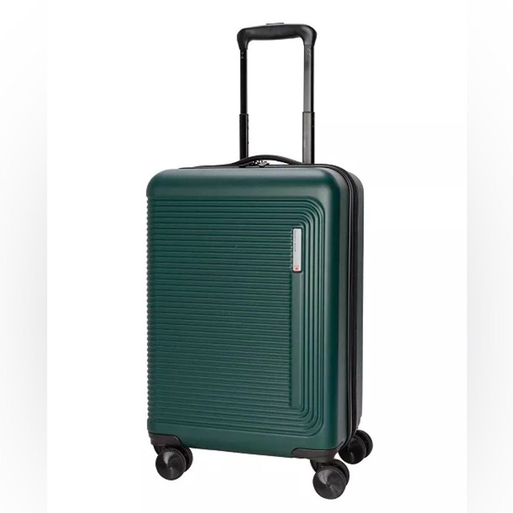 SHARPER IMAGE Journey Lite 20 Inch Hardside Carry On Suitcase in Green