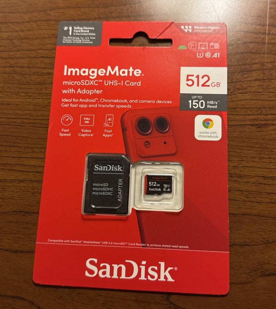 SanDisk ImageMate 512GB Class 10 microSDXC UHS-I micro SD card BRAND NEW