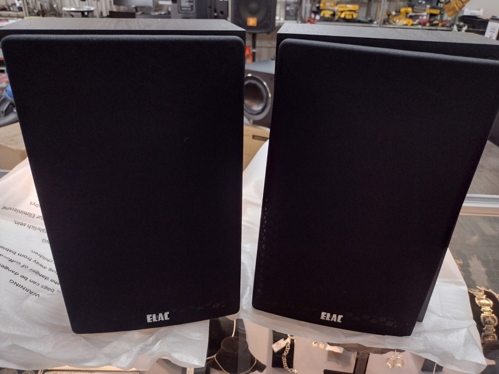 ELAC Debut 2.0 OW4.2 80W On-Wall Speaker Pair in MDF Cabinet - Black Ash