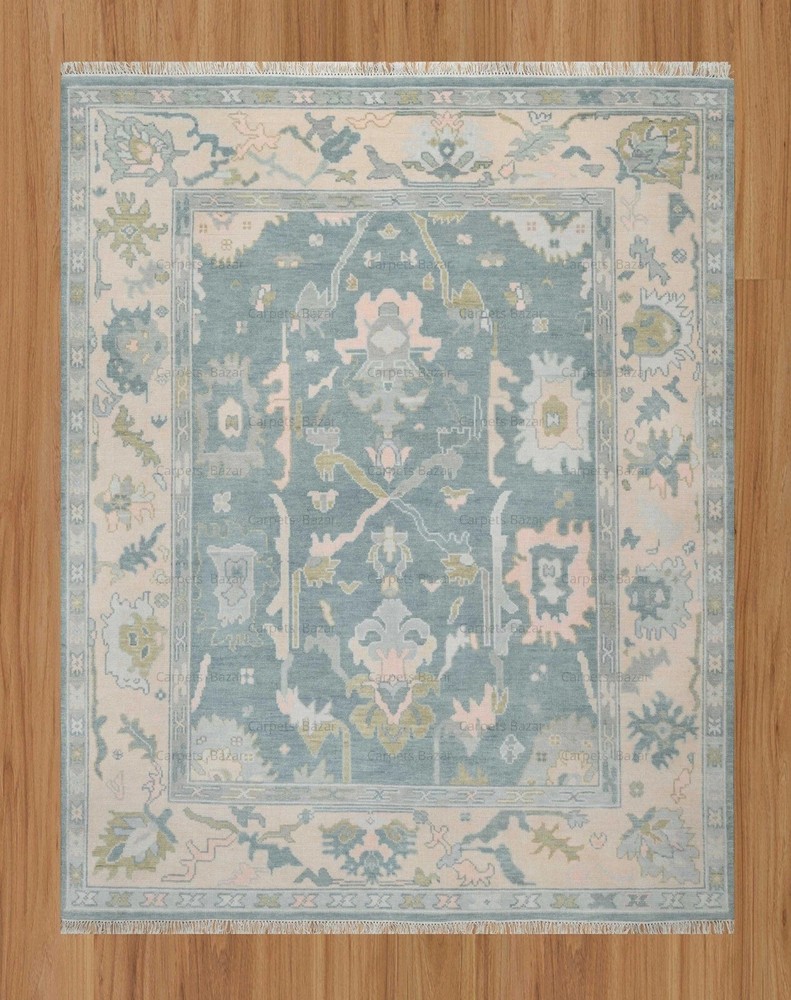 Hand Knotted Multicolor Oushak Rug for Bedroom & Living Room 9x12 10x14 ft Carpet