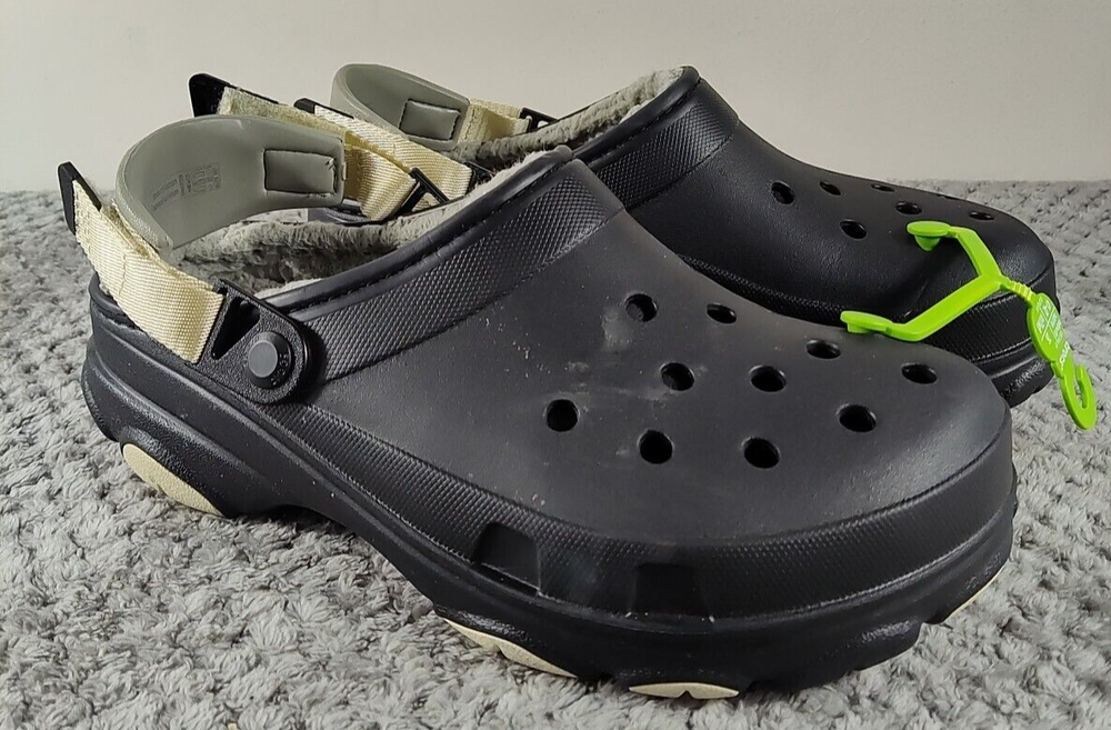 Crocs Men's All-Terrain Lined Clogs - Black - 8M